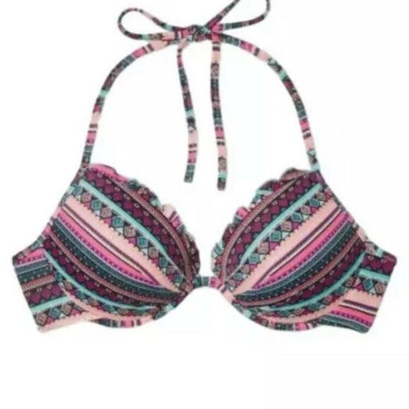 Shade & Shore Stripe Cabana Bikini Top - Picture 2 of 9